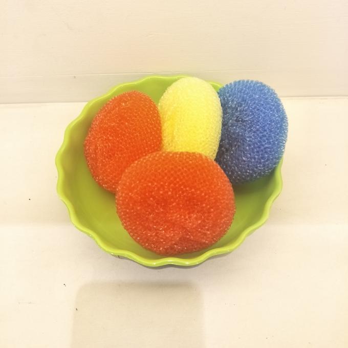 Geelgroene Kleuren Plastic Panschuursponsjes, Roestvrije Keuken het Schuren Stootkussens