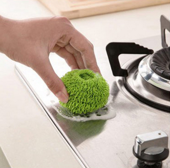 Het milieuvriendelijke Schuursponsje van de Polyestervezel Duurzaam voor Keuken het Schoonmaken